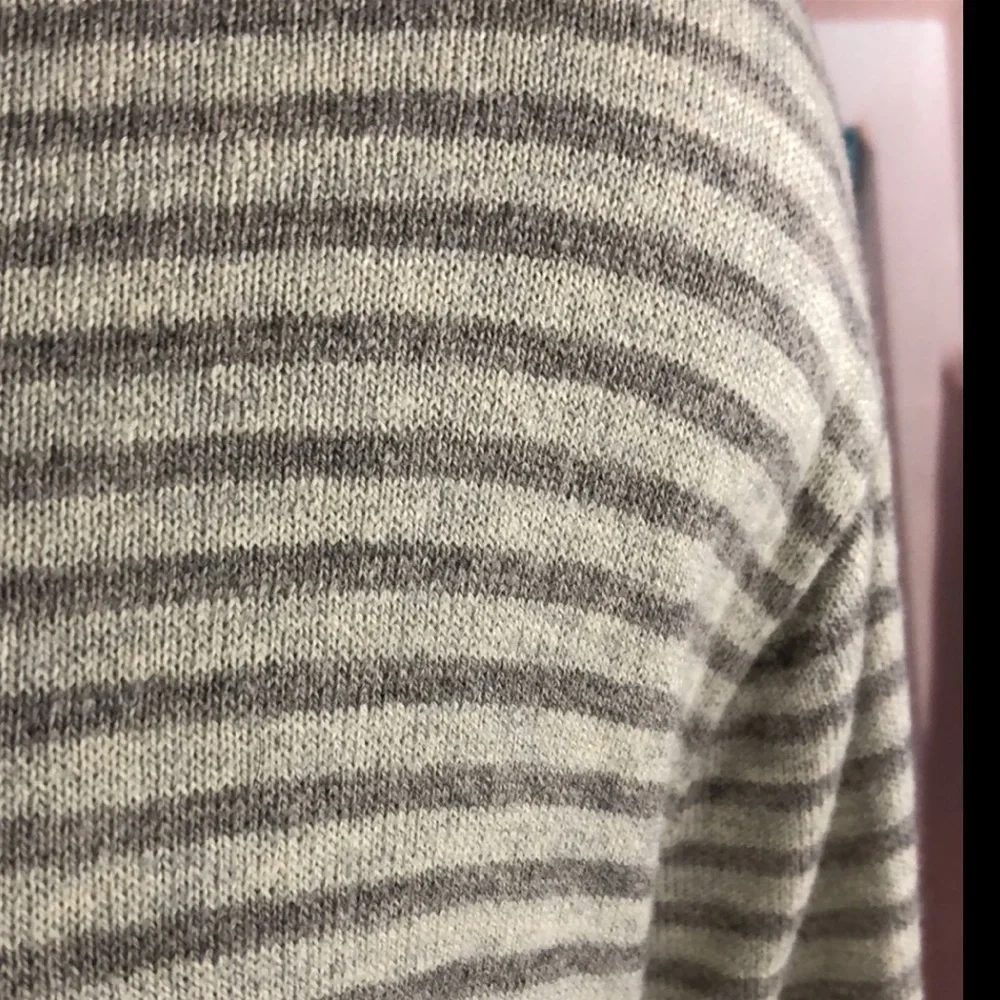 NWT J Crew Gray Striped Pullover